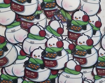 Christmas Holiday Snowman and Snowman Booty Stickers 2021 Original Design Custom