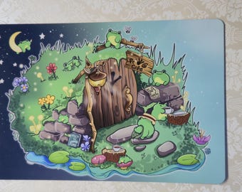 Frog Cafe Art Print 2025 5.7