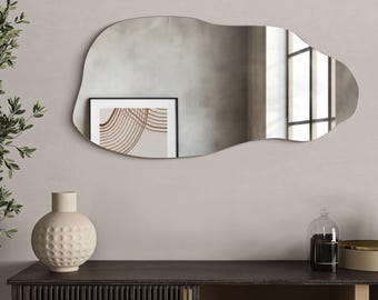Amorphic Frameless Mirror, Irregular Mirror, Luxury Decorative Mirror Organic Mirror, Bathroom Aesthetic Mirror
