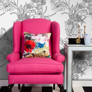 Forest Wallpaper In Roll, Black Reusable Wall Mural, Animal Pattern, Home Makeover #108R