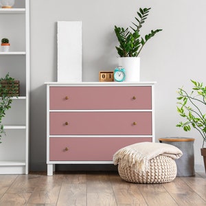 Pink color Furniture Veneer, Texture Adhesive Foils, Solid color Furniture Covering, Pink Furniture Decals, Waterproof Sticker