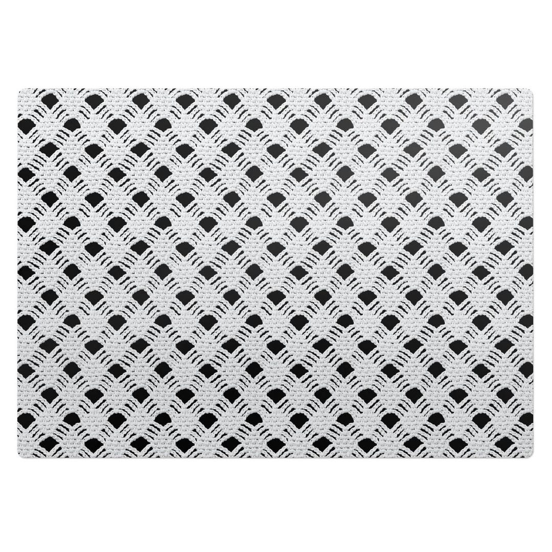 Openwork Mesh Pattern Chair Mat, Grayscale Office Chair Floor Protector ...