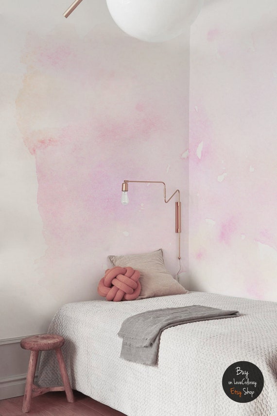 Pastel Muurschildering Roze Abstractie | Etsy Nederland