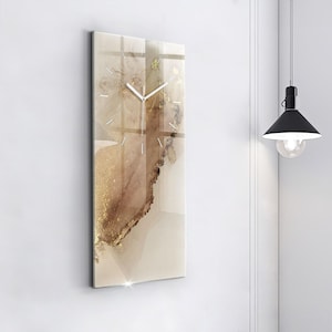 Abstracte glazen wandklok: moderne kunstdecoratie