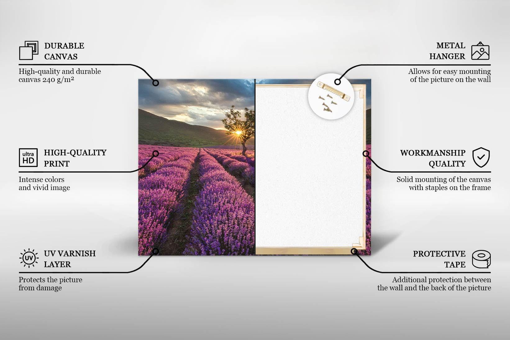 Ooeiiiy Stampa Su Tela Con Scritta 'Every Day Is A New Beginning' E Lavanda – Cornice Inclusa – Decorazione Parete Viola Per Bagno, Camera, Ufficio, 30,5 Cm