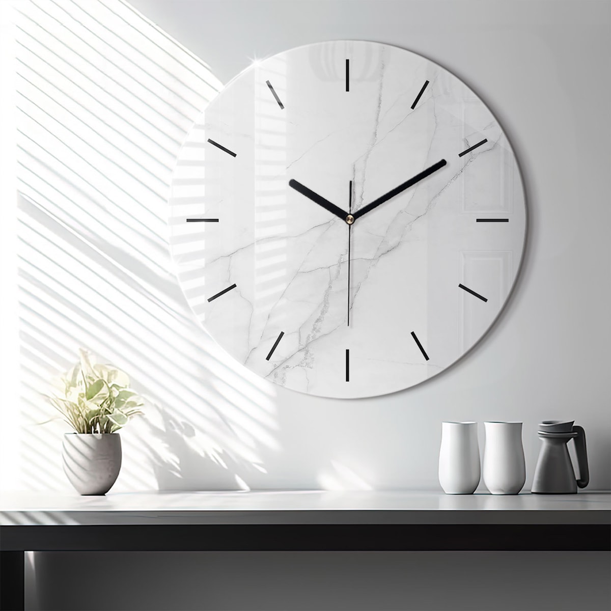 Decorative Marble Glass Clock