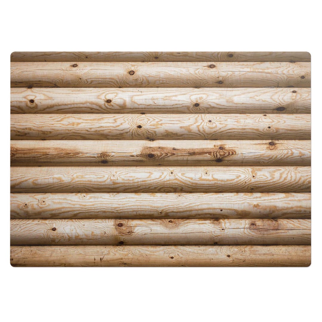 Wooden Logs in A Row Computer Chair Mat, Beige Office Chair Mat, Chair ...