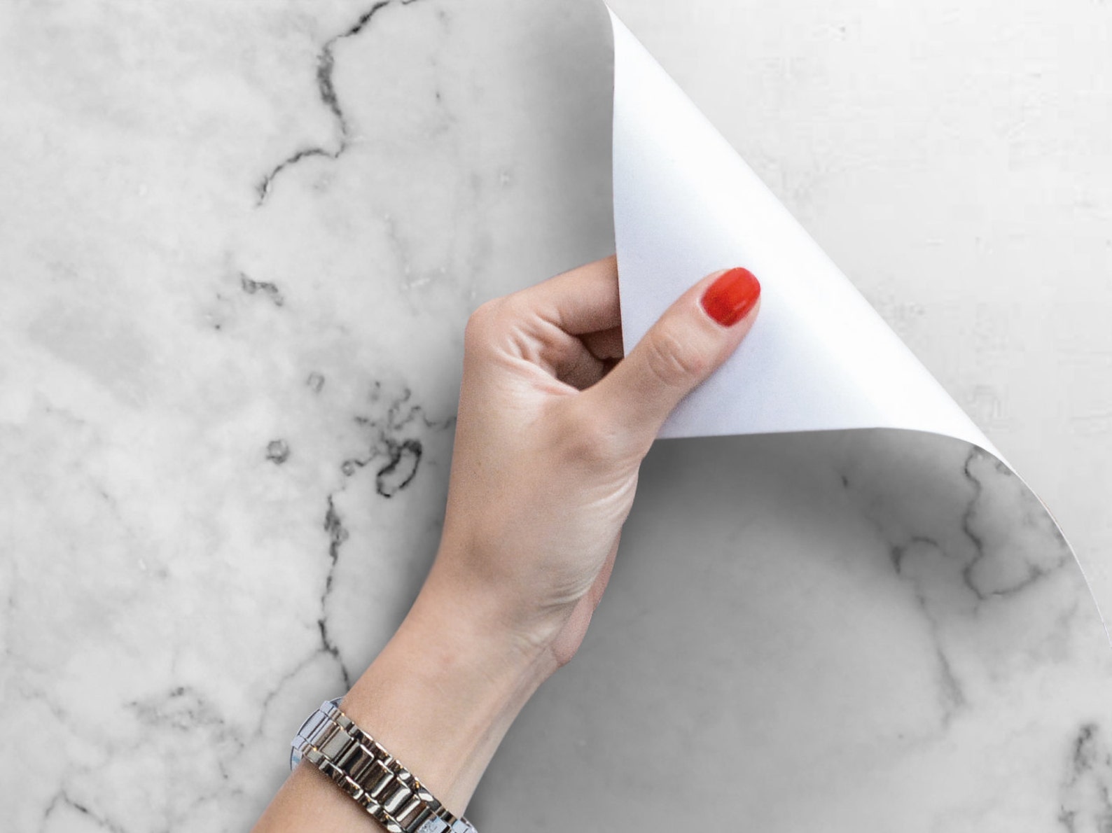 White Marble Removable Wallpaper Stone Texture Wall Mural Etsy