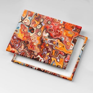 Abstract chaos - great improvisation Canvas, Wall Art Picture, Red Wall Decoration, Abstraction Canvas Art