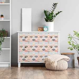 Pastel boho Furniture Veneer, Texture Adhesive Foils, Abstraction Furniture Covering, Multicolor Furniture Decals, Waterproof Sticker