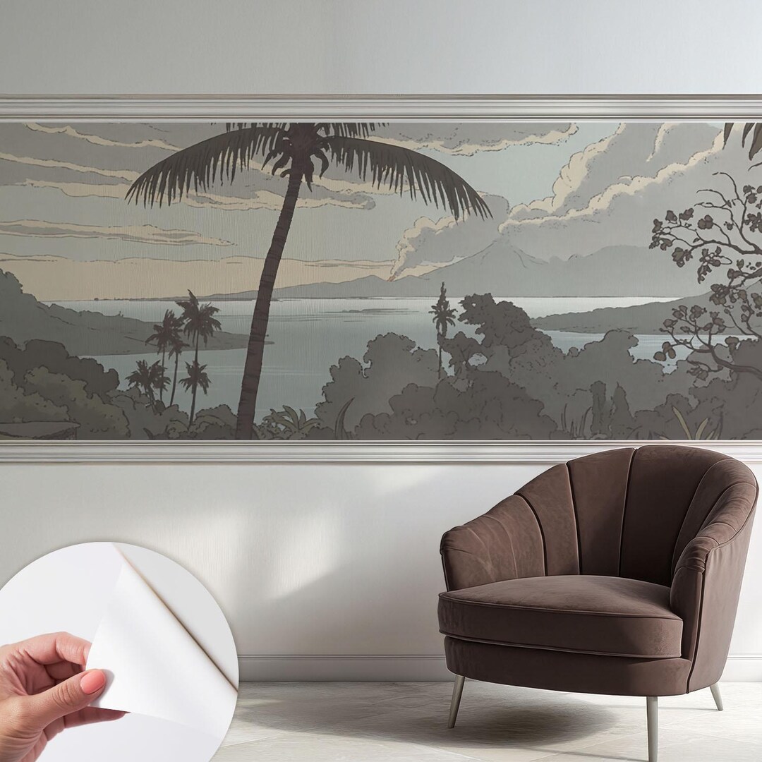 Exotic Landscape Landscapes Green Wall Mural, Custom Size Wallpaper ...