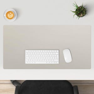 Color Light cream Desk Pad, Creamy Desk Cover, Table Protector Pad, Backgrounds And Patterns Desk Mat, Desk Decoration