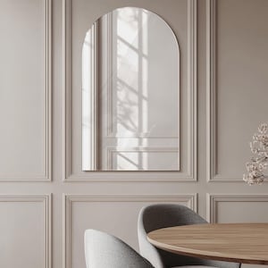 Cut Oval Mirror, Luxury Frameless Mirror, Minimalist Mirror, Bathroom Aesthetic Mirror Large Mirror, Bedroom Luxury Mirror