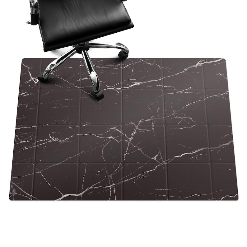Marble Tiles Office Chair Floor Protector, Black Chair Floor Protector ...