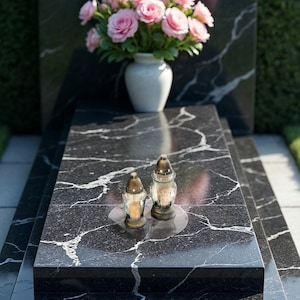 See-through Cemetery Candle Holder Tray, Votive Holder for Grave Lanterns, Tempered Glass Candle Stand, Grave Decorations