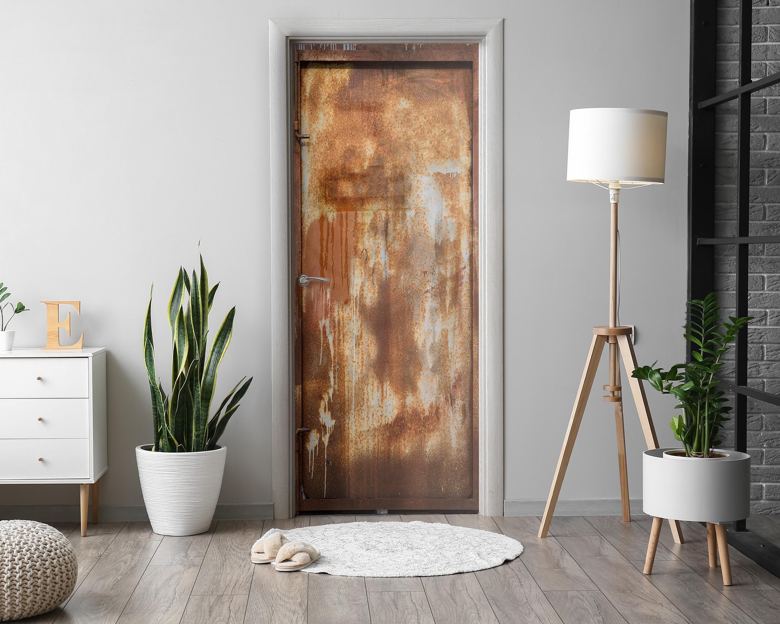 Adesivi Per Porte 3D Peel And Stick Murali Per Porte Fai-Da-Te Paesaggio Di Boschi Verdi Gli Adesivi Per Porte Autoadesivi Possono Essere Utilizzati Per La Decorazione Della Porta Della Camera Da Let