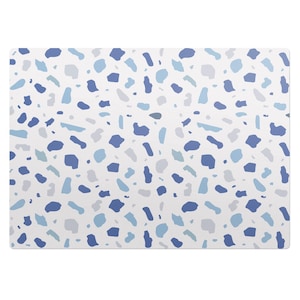 Abstracte vlekken bureaustoelmat, blauwe stoelmat, vloerbeschermer bureaustoel, patroon stoelvloerbeschermer, bureaustoelmat