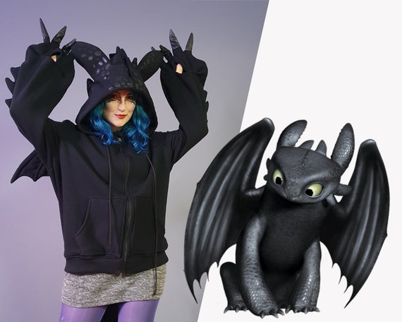 toothless cosplay hoodie