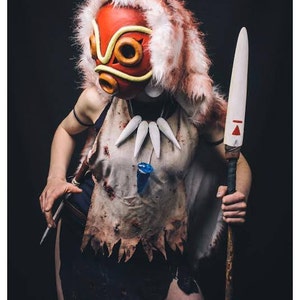 princes mononoke full costume all handmade cosplay very good quality and details halloween blood