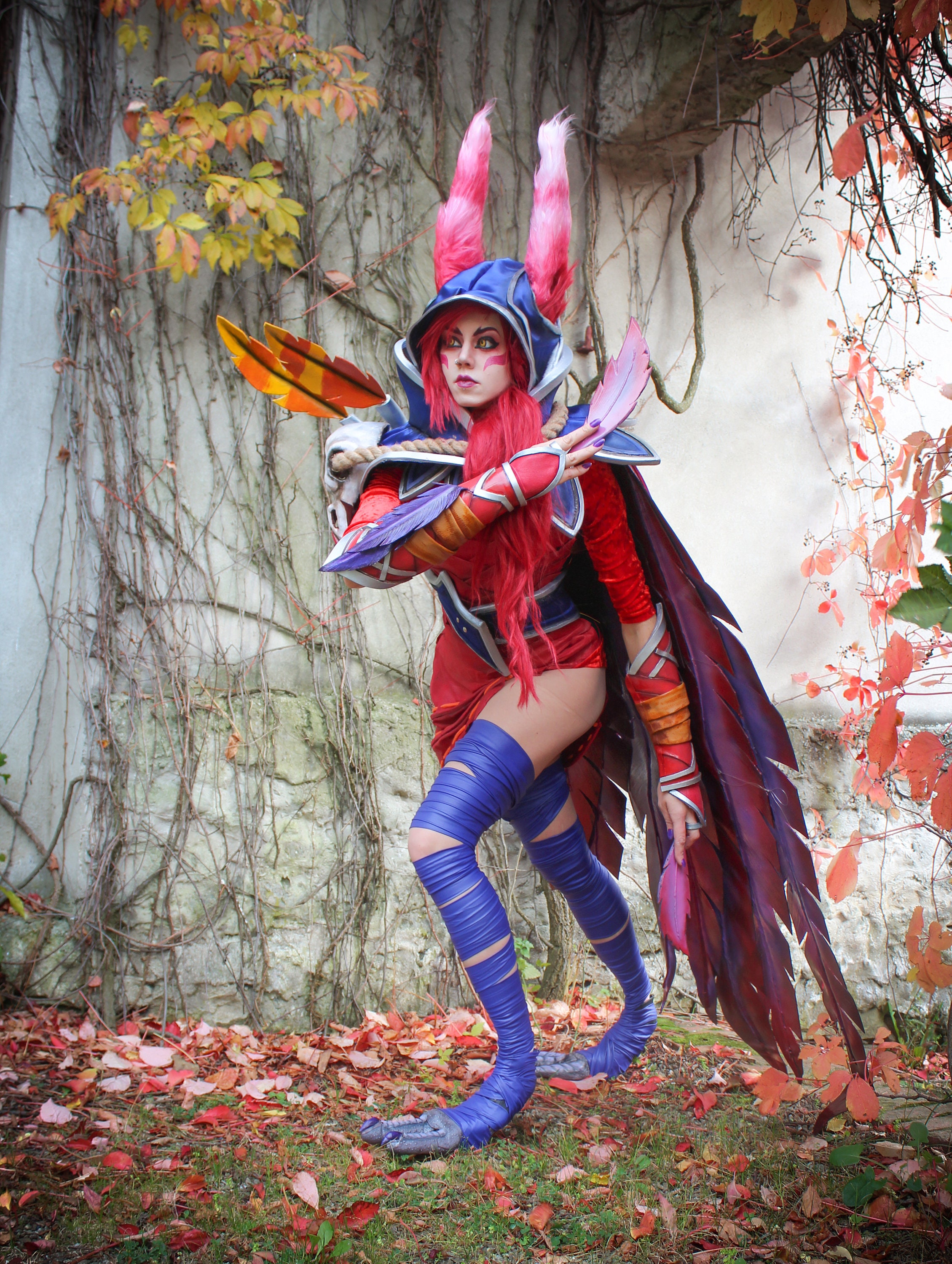 Xayah League Of Legends Cosplay Kostum Gute Qualitat Etsy