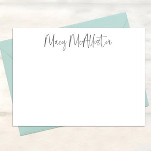 Stationery personalized for women stationary, flat notecards, girl stationery, custom notecards, hostess gift ideas, thank you cards [FB145]