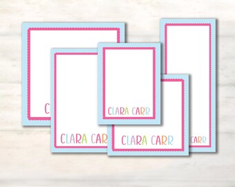 Personalized notepads for kids, Colorful bright notepads, Children's birthday gift, Custom stationery, Preppy notepad for girls, Office gift