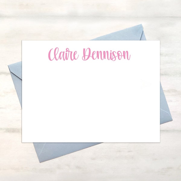 Personalized script custom stationary notecards set for girls, Personalized stationery kit, Birthday gifts for mom, Gift for teen  [FB139]