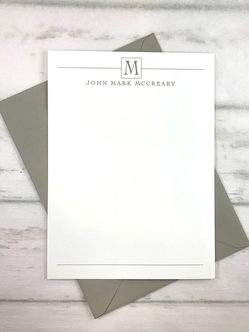 Personalized Stationery for Men Stocking Stuffer for Guy, Monogrammed ...