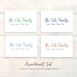 Personalized family gift enclosure cards, Family calling cards, Family gift tags, Calling cards with family names, Custom cards gift [EC512] image 6