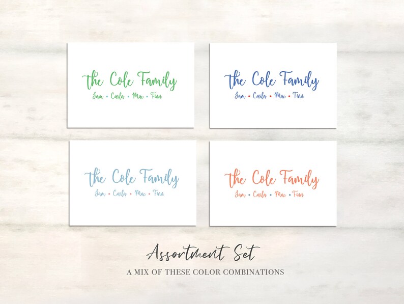 Personalized family gift enclosure cards, Family calling cards, Family gift tags, Calling cards with family names, Custom cards gift [EC512] image 6