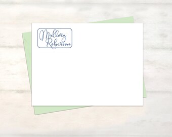 Stationery for girls personalized note cards for her, Script stationary set, Customized notecards for her, Girl stationery gift set [FB149]