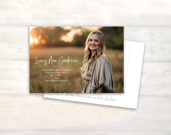 Custom printed graduation announcements for high school seniors, Grad invitation announcements 2026, Personalized photo graduation invites