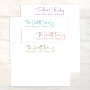 Notecard set for family stationery, Personalized family stationary, Stationery for couples, Family notecards, Custom family gifts [FB144]