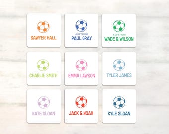 Soccer gift tag stickers for birthday gift stickers for kids, Gift tag stickers for boys and girls, Soccer ball stickers, sport tags [ST629]