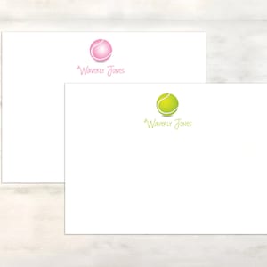 personalized tennis stationery set, personalized stationary tennis notecards, tennis notecard set, note card set, tennis stationary [FB110]