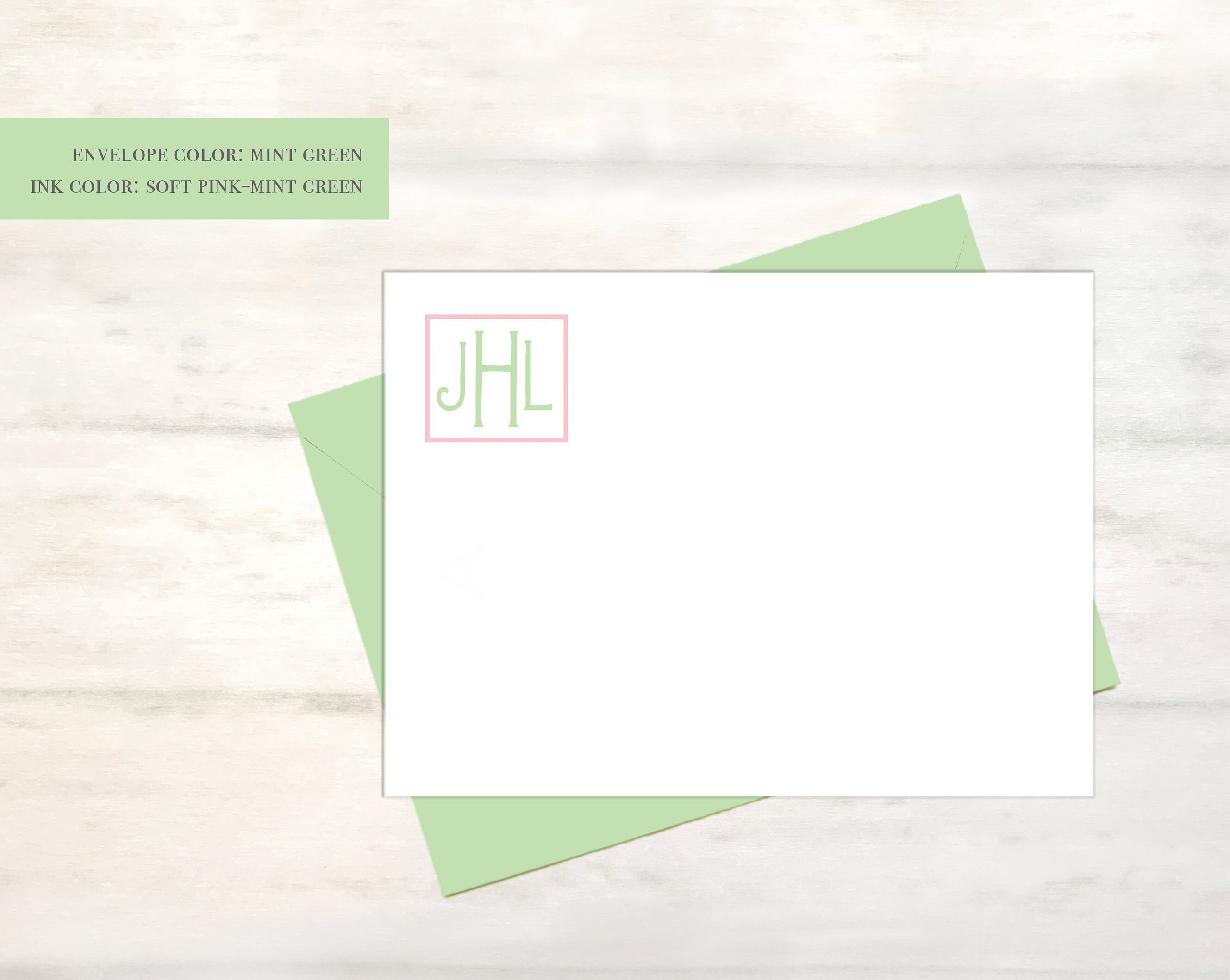 Personalized Monogrammed Note Cards for Women Notecard Set, Girl ...
