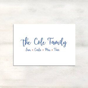 Personalized family gift enclosure cards, Family calling cards, Family gift tags, Calling cards with family names, Custom cards gift [EC512] image 5