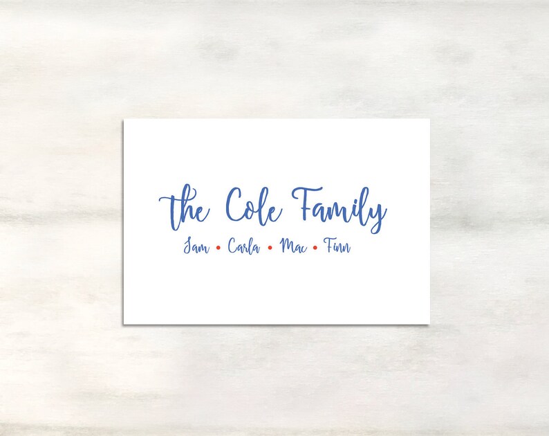 Personalized family gift enclosure cards, Family calling cards, Family gift tags, Calling cards with family names, Custom cards gift [EC512] image 5