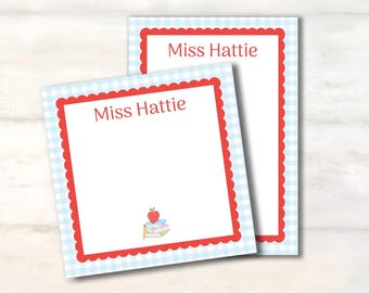 Personalized notepads for teacher gift, Stationery gift, Personalized teacher back to school gift, Classroom supplies, Teacher to do list