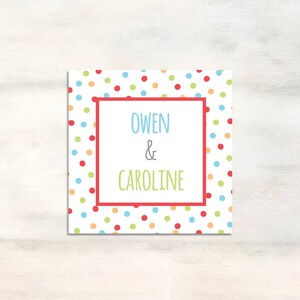 Tarjetas personalizadas para etiquetas de regalo para hermano y hermana, tarjetas de presentación personalizadas para niños, etiquetas de regalo para hermanos, tarjetas para hermano y hermana [EC509] imagen 3