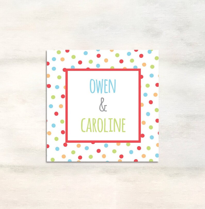 Tarjetas personalizadas para etiquetas de regalo para hermano y hermana, tarjetas de presentación personalizadas para niños, etiquetas de regalo para hermanos, tarjetas para hermano y hermana [EC509] imagen 3