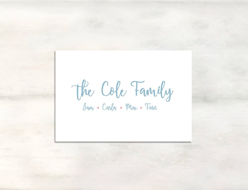 Personalized family gift enclosure cards, Family calling cards, Family gift tags, Calling cards with family names, Custom cards gift [EC512] image 3