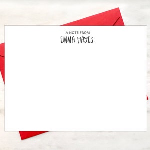 custom notecard set, a note from stationery personalized stationary, personalized stationery set for women, letter writing stationery [F116]