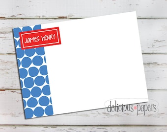 personalized boy notes for kids flat notecards, note cards for boys, kids stationery set, boy stationary personalized, notecards [FB125]
