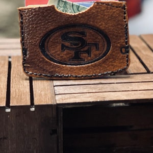 Lids San Francisco 49ers Bifold Leather Wallet - Brown