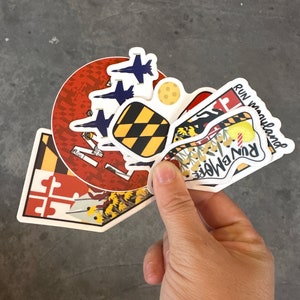 Maryland | Banner | Sticker | Crab | Black Eyed Susan