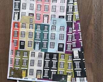 Row Homes Double Sided Waffle Kitchen Towel | Townhomes
