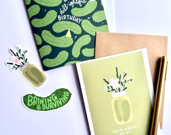 Pickle Lover Greeting Card | Big Dill | Delightful Birthday