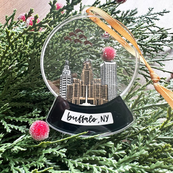 Buffalo | Acrylic Ornament | New York | Christmas