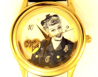 Vintage Fossil I Love Lucy Watch, Gold Tone, Limited Edition  display picture 2